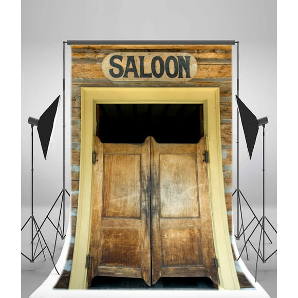 5x5ft Vintage Western Street Town Backdrop Wild West Wooden Cart Crates Retro Bank Aged Cabin Photography Background Old Wood Saloon Gold Rush Miner Photo Studio Props America History Culture 